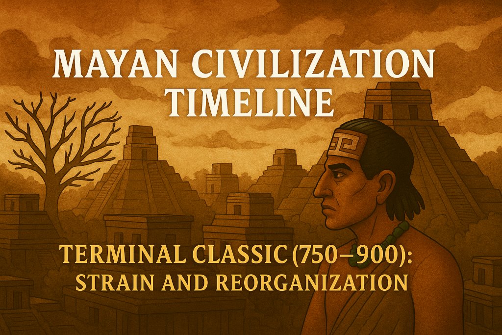 Mayan civilization timeline - Terminal Classic (750–900) - strain and reorganization