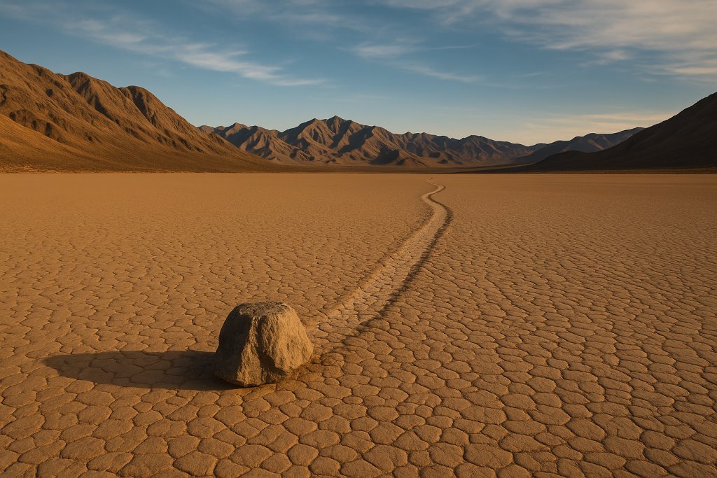 The sailing stones of Death Valley
